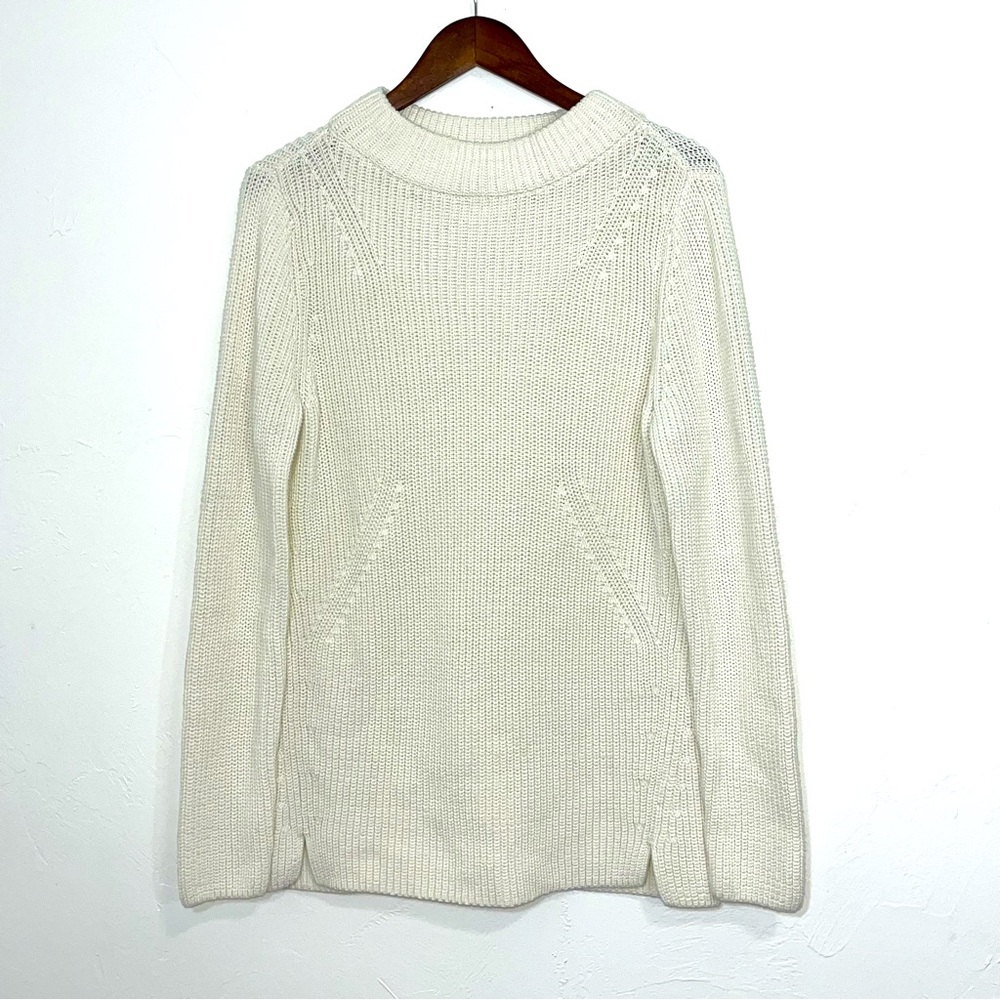 Talbots Cable Knit Ivory Cream Sweater Large